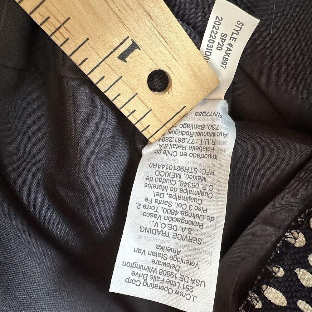 J.Crew Navy Polka Dot Sheath Dress Women 10 Sleeveless Lined NWT Work Office - Picture 8 of 8